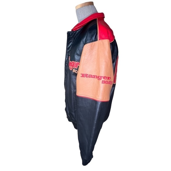 Ranger Boats Men’s Leather Insulated Bomber Style Logo Jacket XL Unique … - Picture 7 of 16